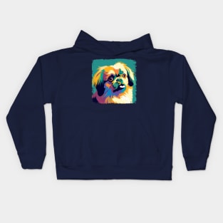 Tibetan Spaniel Pop Art - Dog Lover Gifts Kids Hoodie